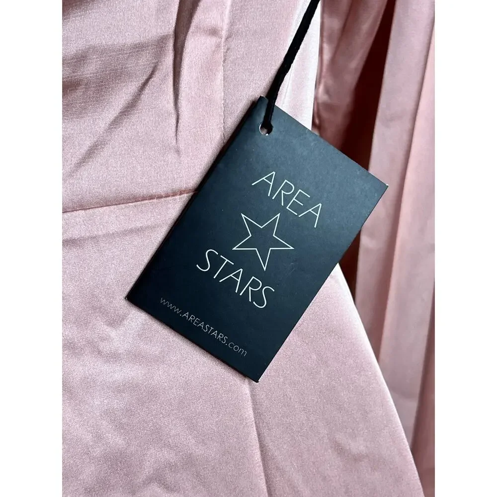 Area Stars Pink Satin Dress M - Picture 4 of 8